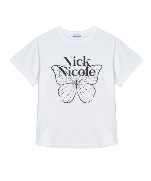 NICK&NICOLE(ニックアンドニコール)の「BIG BUTTERFLY SLEEVE TOP_WHITE BLACK(Tシャツ/カットソー・レディース・その他・FREE)」の5枚目の写真