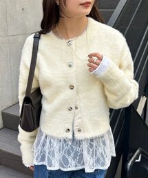 mystic | ミンクライクジャケットカーディガン(カーディガン/ボレロ)