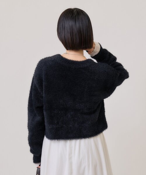 mystic（ミスティック）の「【ふわふわの触り心地/今すぐお届け可能◎】ミンクライクジャケットカーディガン（カーディガン/ボレロ・レディース・オフホワイト/ブラウン/ベージュ/ブラック・FREE）」の7枚目の写真