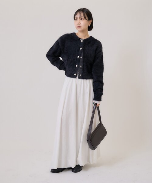 mystic（ミスティック）の「【ふわふわの触り心地/今すぐお届け可能◎】ミンクライクジャケットカーディガン（カーディガン/ボレロ・レディース・オフホワイト/ブラウン/ベージュ/ブラック・FREE）」の10枚目の写真