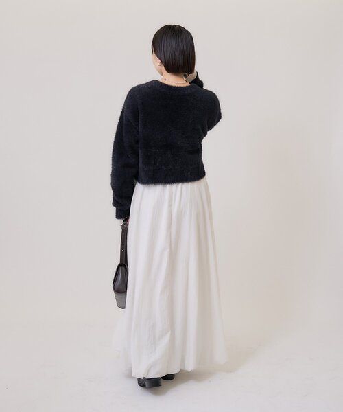 mystic（ミスティック）の「【ふわふわの触り心地/今すぐお届け可能◎】ミンクライクジャケットカーディガン（カーディガン/ボレロ・レディース・オフホワイト/ブラウン/ベージュ/ブラック・FREE）」の11枚目の写真