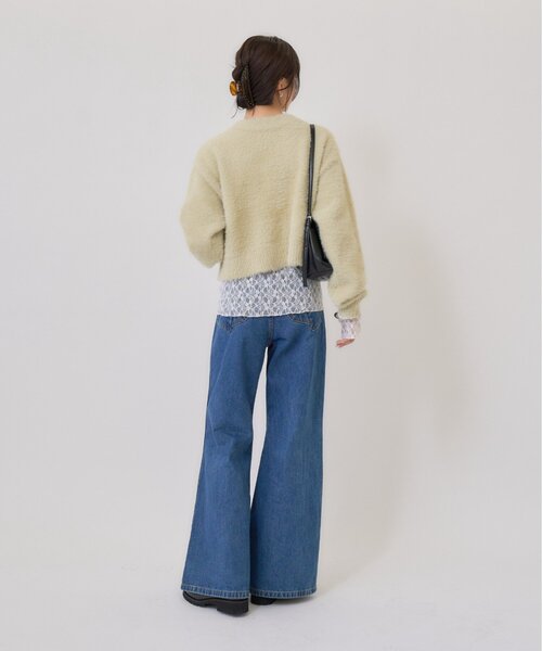 mystic（ミスティック）の「【ふわふわの触り心地/今すぐお届け可能◎】ミンクライクジャケットカーディガン（カーディガン/ボレロ・レディース・オフホワイト/ブラウン/ベージュ/ブラック・FREE）」の18枚目の写真