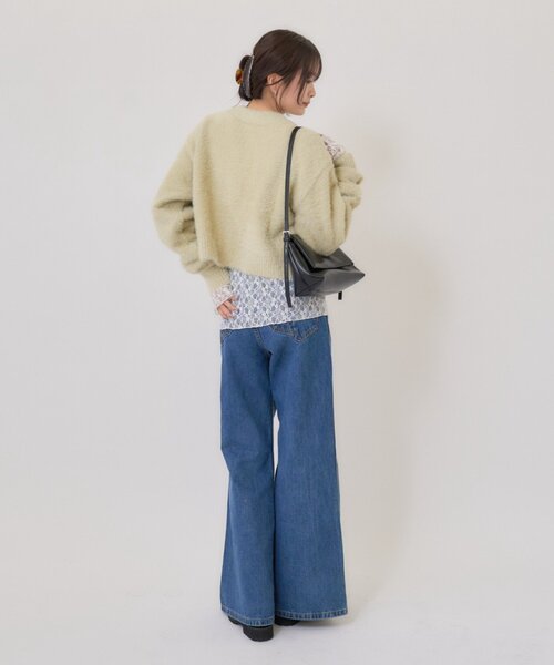 mystic（ミスティック）の「【ふわふわの触り心地/今すぐお届け可能◎】ミンクライクジャケットカーディガン（カーディガン/ボレロ・レディース・オフホワイト/ブラウン/ベージュ/ブラック・FREE）」の19枚目の写真