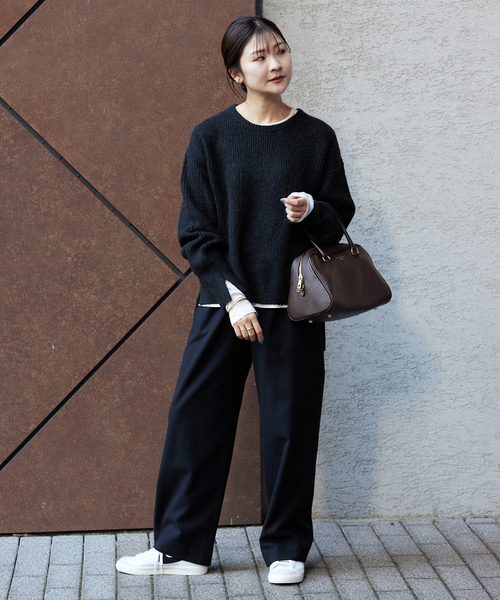 SLOBE IENA(スローブイエナ)の「《3サイズ展開/WEB限定/追加2》ウール混ドロストイージースラックス(スラックス・レディース・チャコールグレー/ブラック・36/38/40)」の3枚目の写真