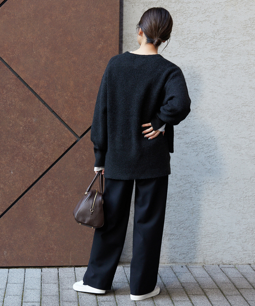 3サイズ展開/WEB限定/追加2》ウール混ドロストイージースラックス