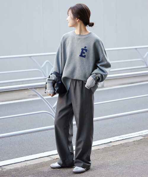 SLOBE IENA(スローブイエナ)の「《3サイズ展開/WEB限定/追加2》ウール混ドロストイージースラックス(スラックス・レディース・チャコールグレー/ブラック・36/38/40)」の21枚目の写真