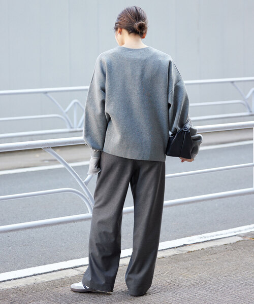 SLOBE IENA(スローブイエナ)の「《3サイズ展開/WEB限定/追加2》ウール混ドロストイージースラックス(スラックス・レディース・チャコールグレー/ブラック・36/38/40)」の22枚目の写真