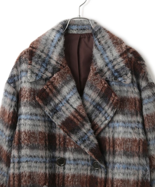 VIS（ビス）の「【WEB限定】シャギーミディ丈Pコート（ピーコート・レディース・ネイビー/ブラウン系その他2・S/M）」の16枚目の写真