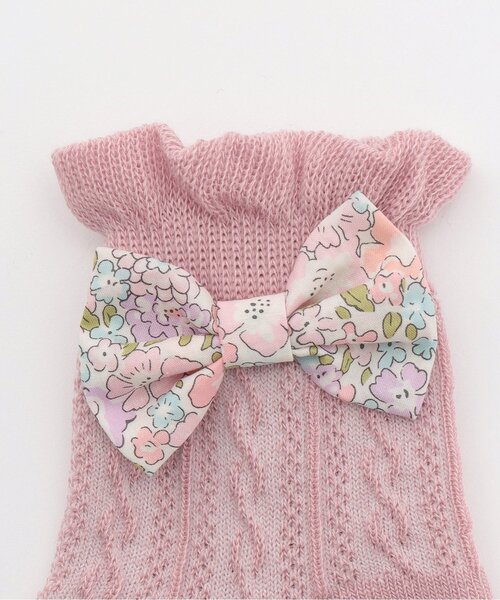 sense of wonder（センスオブワンダー）の「リバティリボンクルーソックス（ソックス/靴下・キッズ・ピンク/ネイビー/ホワイト系・13-15cm/11-13cm/15-17cm/17-19cm/9-11cm）」の4枚目の写真