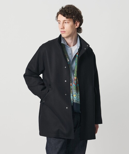 ウーステッドメルトン ミリタリーコート（ミリタリージャケット