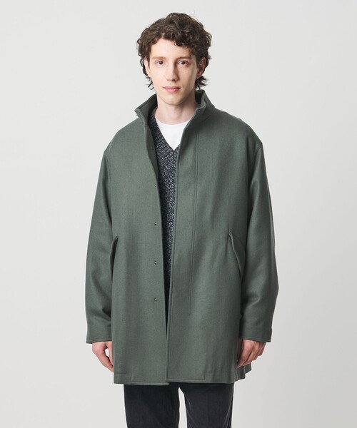ウーステッドメルトン ミリタリーコート（ミリタリージャケット