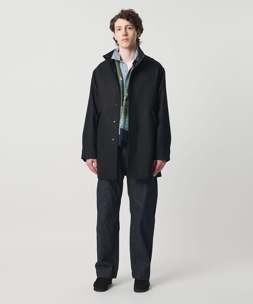 ウーステッドメルトン ミリタリーコート（ミリタリージャケット