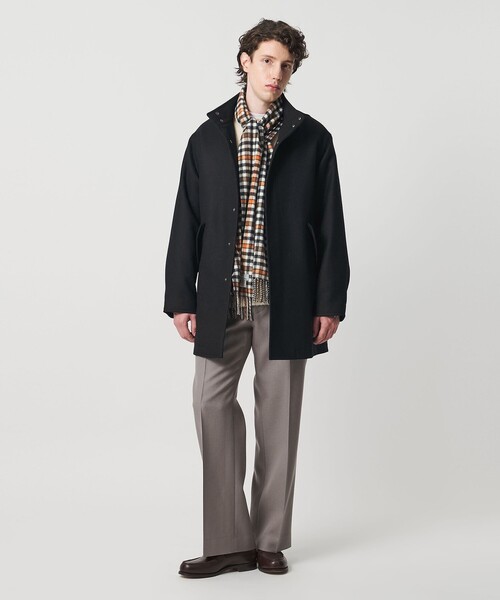 ウーステッドメルトン ミリタリーコート（ミリタリージャケット