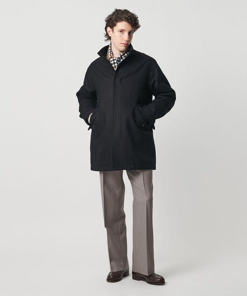 ウーステッドメルトン ミリタリーコート（ミリタリージャケット