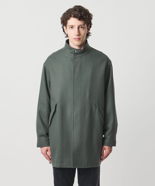 ウーステッドメルトン ミリタリーコート（ミリタリージャケット