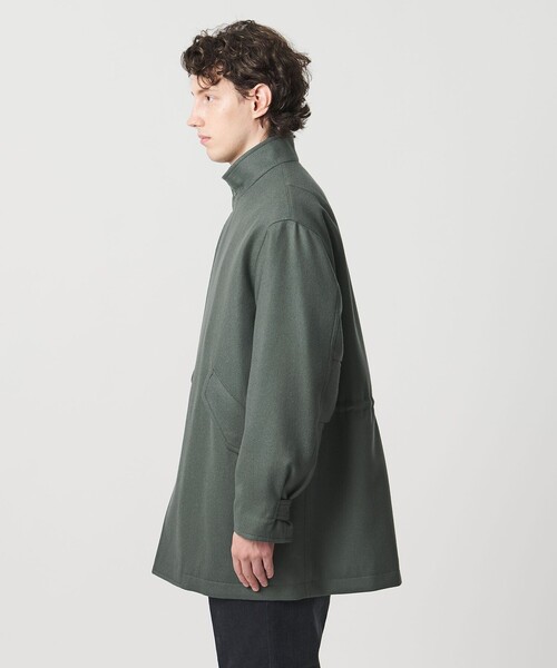 UNITED ARROWS（ユナイテッドアローズ）の「ウーステッドメルトン ミリタリーコート（ミリタリージャケット・メンズ・ネイビー/ダークグリーン・XL/L/M/S）」の14枚目の写真