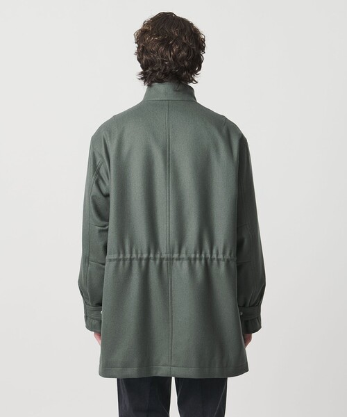 ウーステッドメルトン ミリタリーコート（ミリタリージャケット