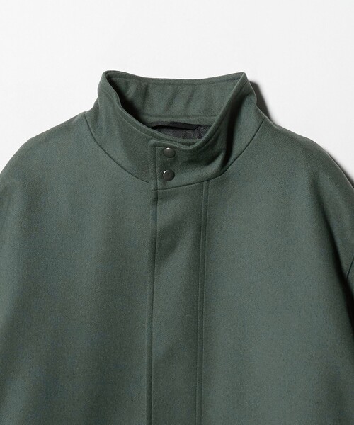 UNITED ARROWS（ユナイテッドアローズ）の「ウーステッドメルトン ミリタリーコート（ミリタリージャケット・メンズ・ネイビー/ダークグリーン・XL/L/M/S）」の18枚目の写真