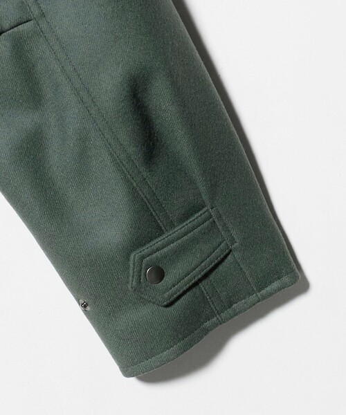 UNITED ARROWS（ユナイテッドアローズ）の「ウーステッドメルトン ミリタリーコート（ミリタリージャケット・メンズ・ネイビー/ダークグリーン・XL/L/M/S）」の19枚目の写真