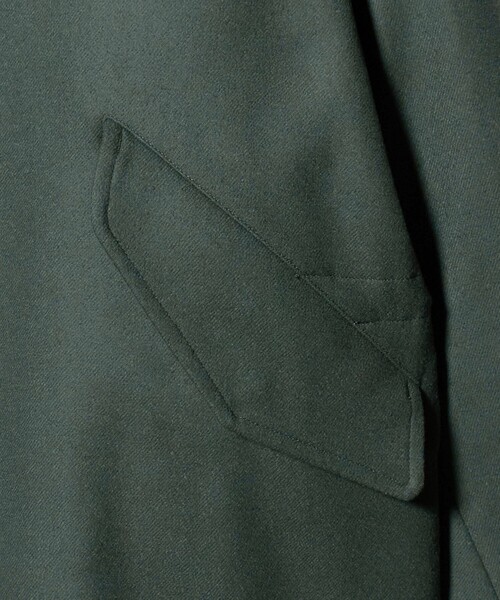 UNITED ARROWS（ユナイテッドアローズ）の「ウーステッドメルトン ミリタリーコート（ミリタリージャケット・メンズ・ネイビー/ダークグリーン・XL/L/M/S）」の21枚目の写真