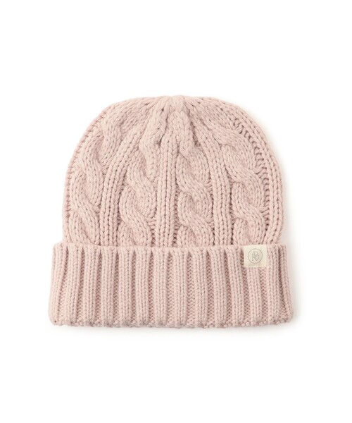 ROPE' PICNIC(ロペピクニック)の「ケーブルニットワッチ/リンクコーデ(ニットキャップ/ビーニー・レディース・スミクロ/キナリ/ピンク・FREE)」の7枚目の写真