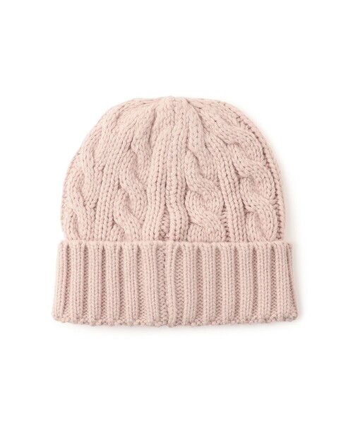 ROPE' PICNIC(ロペピクニック)の「ケーブルニットワッチ/リンクコーデ(ニットキャップ/ビーニー・レディース・スミクロ/キナリ/ピンク・FREE)」の8枚目の写真