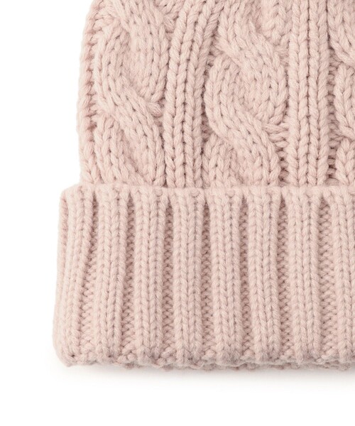 ROPE' PICNIC(ロペピクニック)の「ケーブルニットワッチ/リンクコーデ(ニットキャップ/ビーニー・レディース・スミクロ/キナリ/ピンク・FREE)」の9枚目の写真