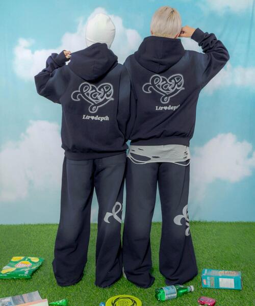 LTR DEPTH（レイターデプス）の「LTR DEPTH/ハートモチーフスウェットパンツ（スウェットパンツ・メンズ・アイボリー/ネイビー・MEDIUM/LARGE）」の19枚目の写真