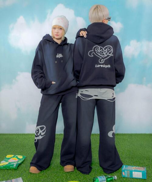 LTR DEPTH（レイターデプス）の「LTR DEPTH/ハートモチーフスウェットパンツ（スウェットパンツ・メンズ・アイボリー/ネイビー・MEDIUM/LARGE）」の20枚目の写真