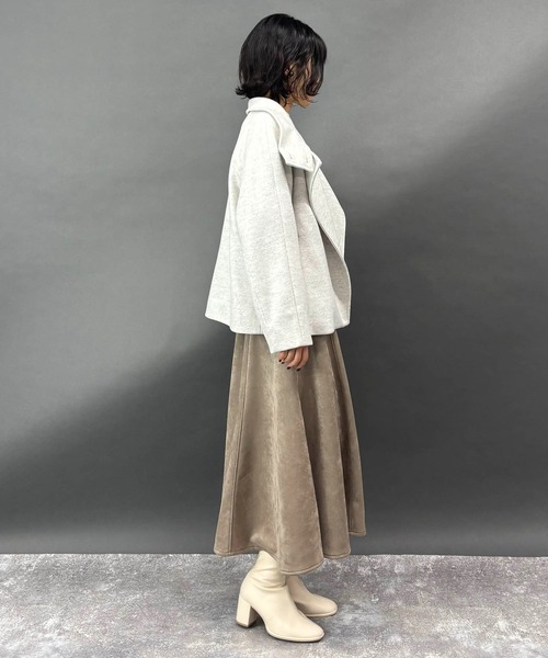 NICOLE white（ニコルホワイト）の「スタンドコート（その他アウター・レディース・ブラック/杢グレー・FREE）」の6枚目の写真