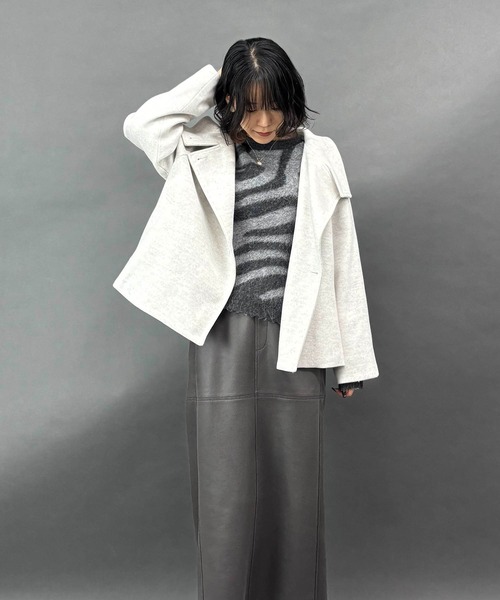 NICOLE white（ニコルホワイト）の「スタンドコート（その他アウター・レディース・ブラック/杢グレー・FREE）」の11枚目の写真