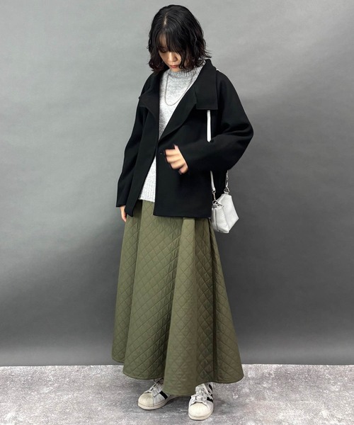 NICOLE white（ニコルホワイト）の「スタンドコート（その他アウター・レディース・ブラック/杢グレー・FREE）」の14枚目の写真