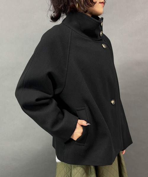 NICOLE white（ニコルホワイト）の「スタンドコート（その他アウター・レディース・ブラック/杢グレー・FREE）」の15枚目の写真