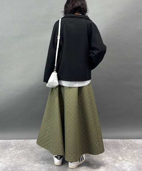 NICOLE white（ニコルホワイト）の「スタンドコート（その他アウター・レディース・ブラック/杢グレー・FREE）」の18枚目の写真