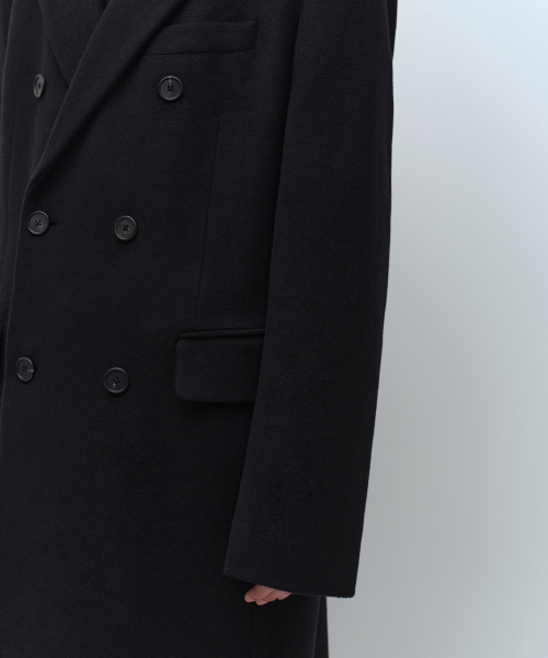 MUSINSA STANDARD（ムシンサスタンダード）の「カシミヤブレンドマスキュリンダブルチェスターフィールドロングコート[ブラック]（チェスターコート・メンズ・その他・XX-LARGE/MEDIUM/X-LARGE/LARGE）」の5枚目の写真