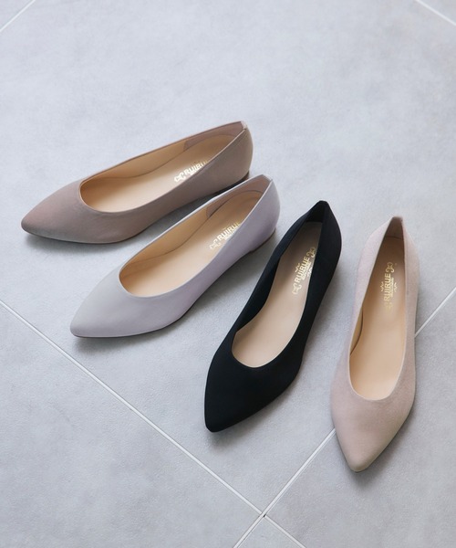 RUIRUE BOUTIQUE(ルイルエブティック)の「かかと ラメ パンプス | 靴 / パンプス / ぺたんこパンプス / フラットヒール / フラットパンプス / 低ヒールパンプス(パンプス・レディース・ライトグレー/ベージュ/ダークベージュ/ブラック・22.5cm/23cm/23.5cm/24cm/24.5cm)」の6枚目の写真