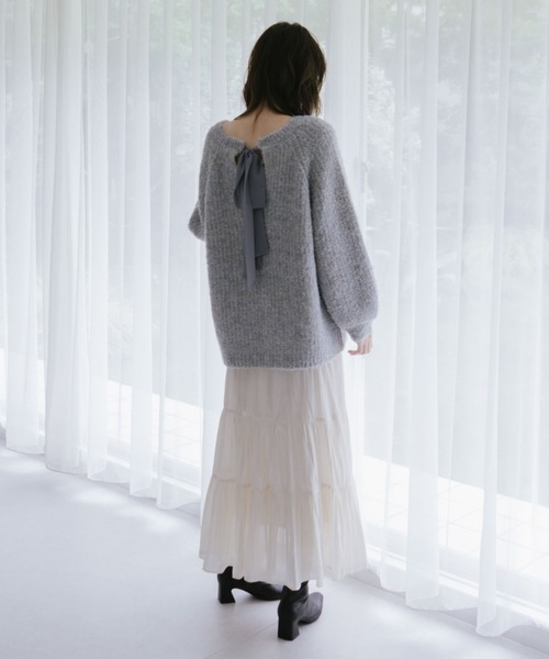 archives（アルシーヴ）の「シャイニー切替ティアードスカート（スカート・レディース・アイボリー/ブラック/グレー・MEDIUM）」の11枚目の写真