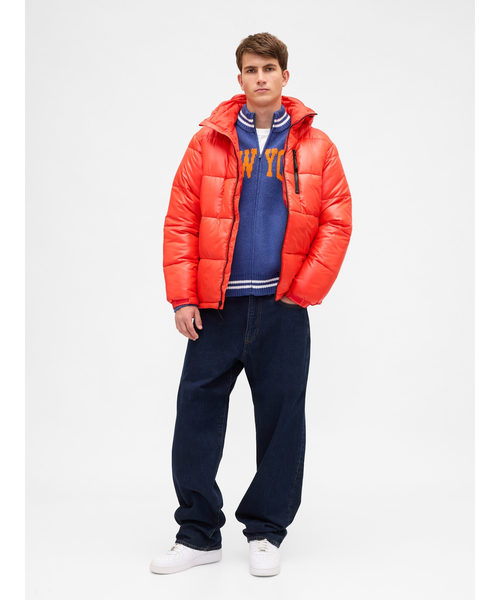 GAP（ギャップ）の「CashSoft カシミヤタッチ NBA New York Kicks ロゴ ジップアップセーター（カーディガン/ボレロ・メンズ・ブルー・L/M/S/XS/XL）」の6枚目の写真