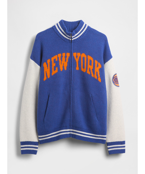 CashSoft カシミヤタッチ NBA New York Kicks ロゴ ジップアップ
