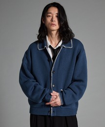 VELNUS（ベルナス）の「【VELNUS】Color stitching design knit shirt cardigan/配色ステッチデザイン ニットシャツカーディガン（カーディガン/ボレロ）」