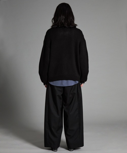 VELNUS(ベルナス)の「【VELNUS】Color stitching design knit shirt cardigan/配色ステッチデザイン ニットシャツカーディガン(カーディガン/ボレロ・メンズ・ブルー/ブラック・S/M/L)」の22枚目の写真