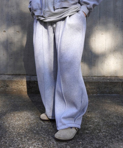 BEAVER（ビーバー）の「B omnivore/ビーオムニボー　TUCK WIDE SWEAT PANT（スウェットパンツ・メンズ・ブラック/グレー・L/M）」の17枚目の写真