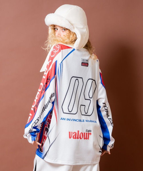 セール】a.p.o.v. レーシングゲームシャツグラフィックメッシュ