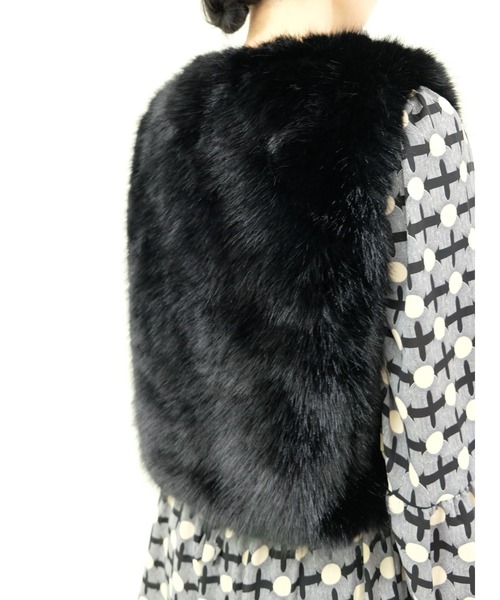 DOLLUPOOPS（ドールアップウップス）の「フェイクファーベスト（ベスト・レディース・ブラック/ベージュ/グレイッシュベージュ・FREE）」の5枚目の写真