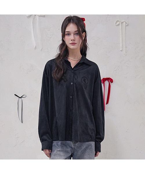 Vivacious(ビバシャス)の「Steel Shirt_4Colors(シャツ/ブラウス・レディース・ブラウン/ネイビー/アイボリー/ブラック・FREE)」の4枚目の写真