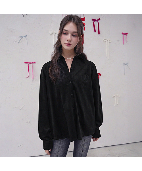 Vivacious(ビバシャス)の「Steel Shirt_4Colors(シャツ/ブラウス・レディース・ブラウン/ネイビー/アイボリー/ブラック・FREE)」の1枚目の写真