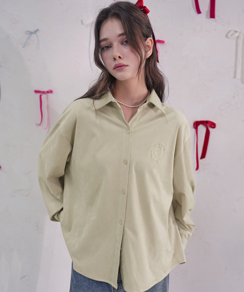 Vivacious(ビバシャス)の「Steel Shirt_4Colors(シャツ/ブラウス・レディース・ブラウン/ネイビー/アイボリー/ブラック・FREE)」の6枚目の写真