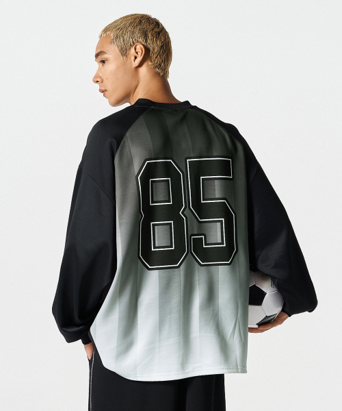 HDEX(エイチデックス)の「ストライプジャージロングスリーブ(ブラック)(Tシャツ/カットソー・メンズ・ブラック・MEDIUM/LARGE/X-LARGE/2XL/3XL)」の1枚目の写真