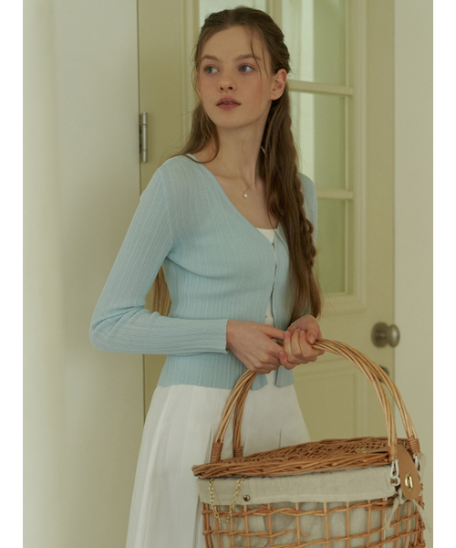 RE_L（リエル）の「[8th] Drawing v cardigan (sky blue)（カーディガン/ボレロ・レディース・その他・SMALL）」の2枚目の写真