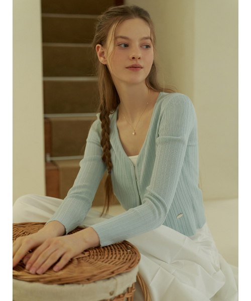 RE_L（リエル）の「[8th] Drawing v cardigan (sky blue)（カーディガン/ボレロ・レディース・その他・SMALL）」の3枚目の写真